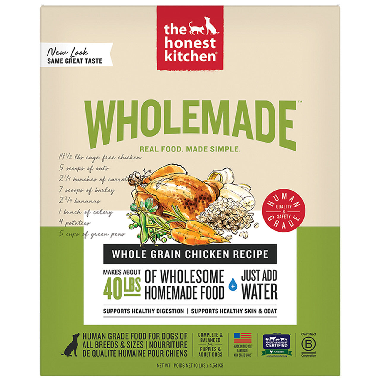 The Honest Kitchen- Whole Made Whole Grain Chicken Recipe