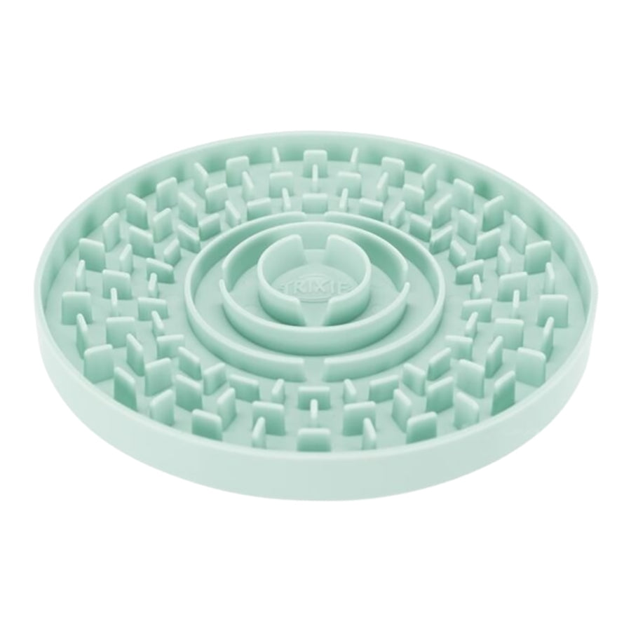 Mint green maze puzzle and slow feeder for dogs.