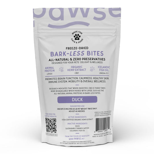 Pawse - Barkless Bites Duck 3.6oz