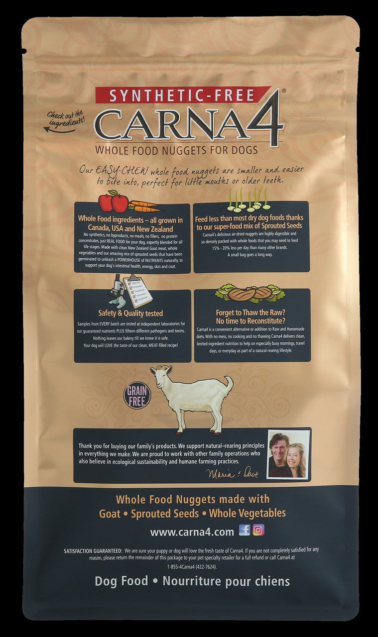 Carna4 EZ Chew DOG Food - Goat 10 lb