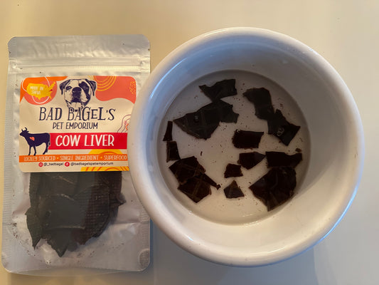 Air Dried Cow Liver Dog Treats 1.5oz