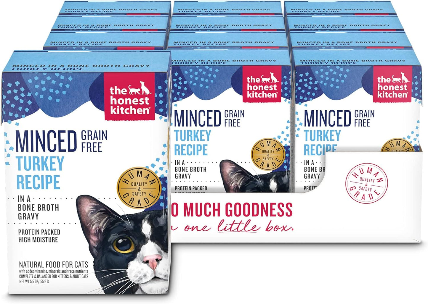 The Honest Kitchen Minced Turkey, Chicken & Duck in Bone Broth Gravy Wet Cat Food
