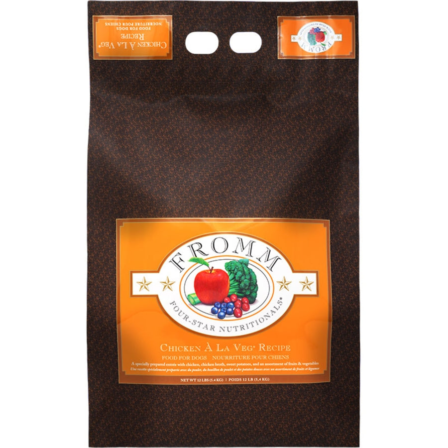 Fromm Four Star Chicken A La Veg Grain Inclusive Recipe Dry Dog Food 12lb