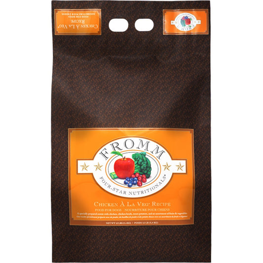 Fromm Four Star Chicken A La Veg Grain Inclusive Recipe Dry Dog Food 12lb
