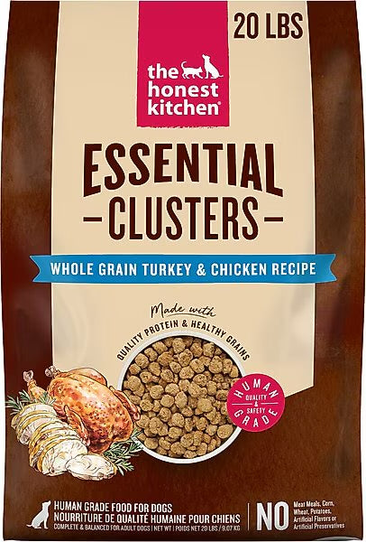 The Honest Kitchen Essential Clusters Whole Grain Turkey & Chicken Dry Dog Food, 20-lb bag