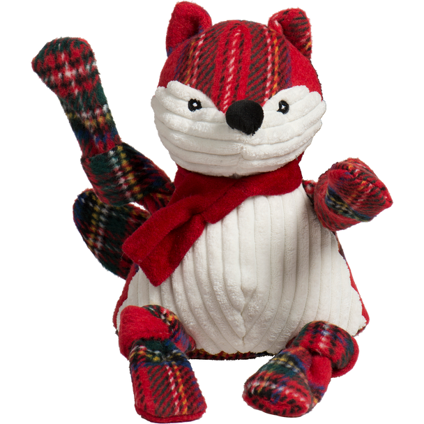 HuggleHounds Holiday 2025 Tartan Tidings Fox Knottie®, Small