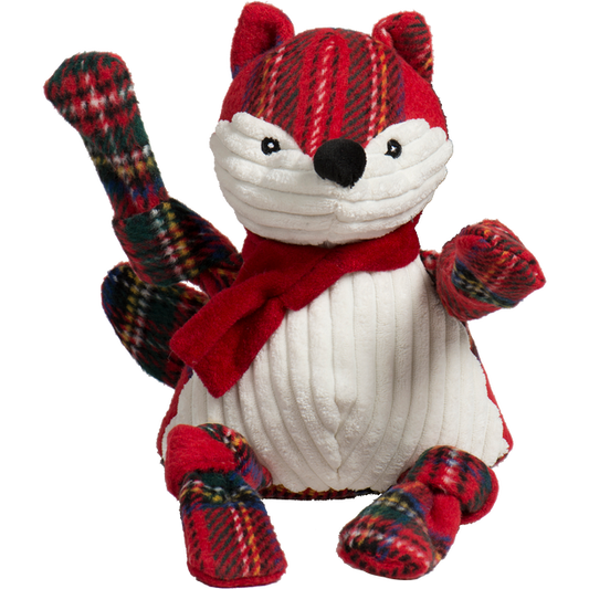 HuggleHounds Holiday 2025 Tartan Tidings Fox Knottie®, Small