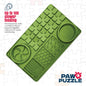 Palz&Co Paw Puzzle Non-skid Silicone Slow Feeding Dog & Cat Mat, Large: Green