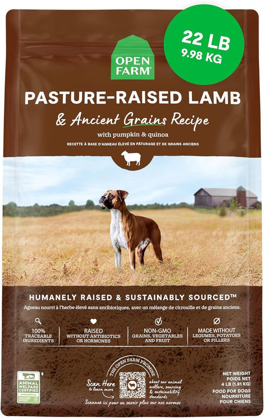 Pasture-Raised Lamb & Ancient Grains Dog Kibble