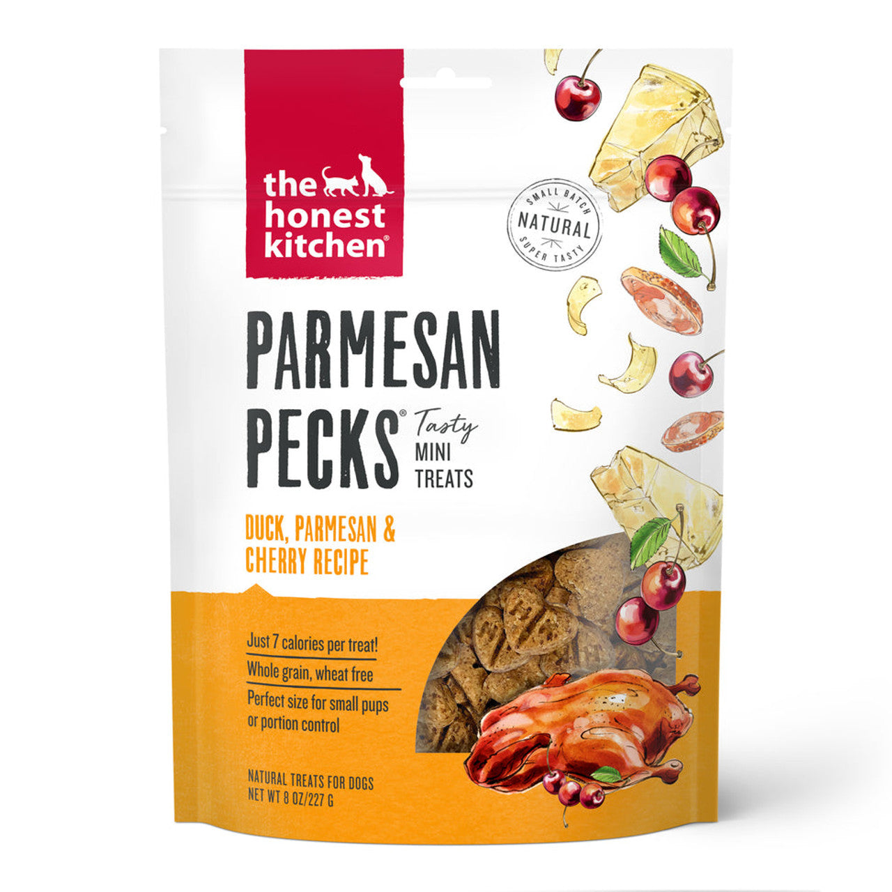 The Honest Kitchen Parmesan Pecks - Duck, Parmesan & Cherry Recipe 8 oz Pouch