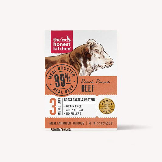 The Honest Kitchen 99% Beef Meal Booster Wet DOG Food Topper 5.5 oz Carton