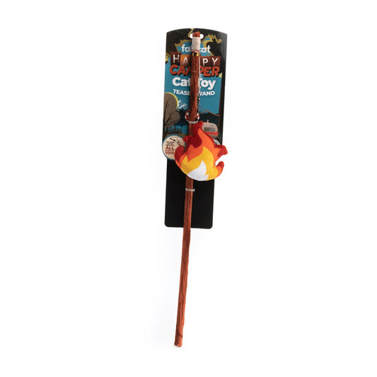 fabcat - Happy Camper Cat Toy Teaser Wand