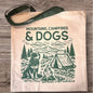 Mountains, Campfires & Dogs – Canvas Bag