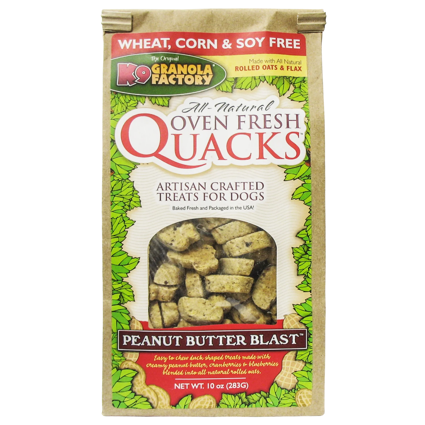 K9 Granola Factory Quacks - Peanut Butter Blast 10oz