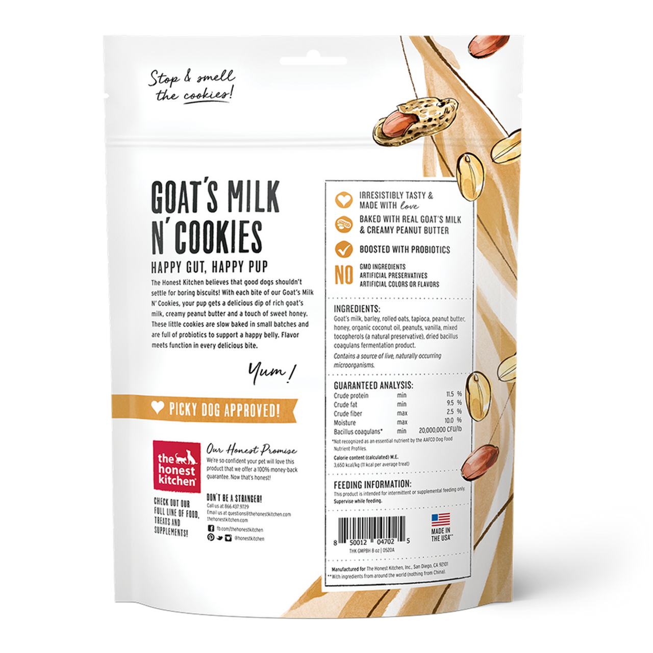 The Honest Kitchen Goat's Milk N' Cookies Peanut Butter and Honey