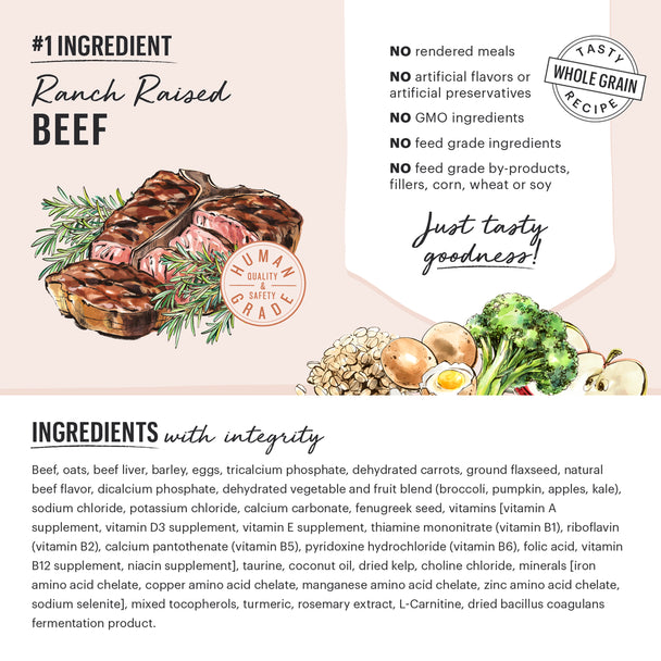 The Honest Kitchen - Whole Grain Beef & Oats Recipe