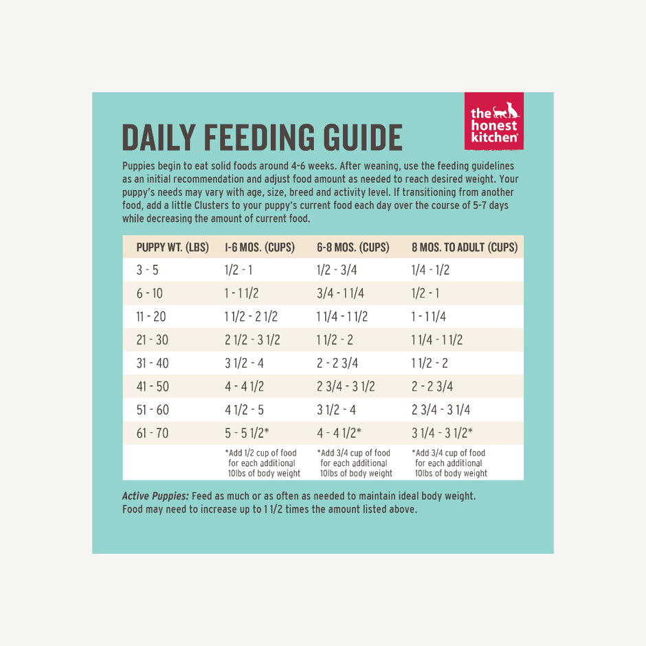 The Honest Kitchen Food Clusters Whole Grain Chicken & Oat Recipe Puppy Blend Dog Food, 4-lb bag