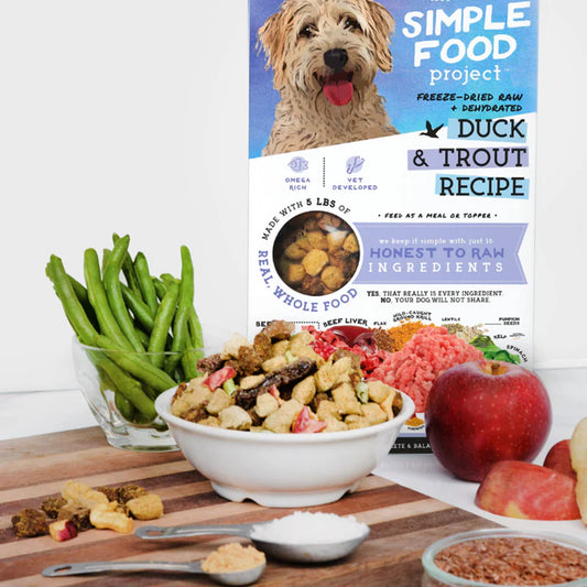 The Simple Food Project DOG Food - Duck & Trout Recipe 24 oz (1.5 lbs)