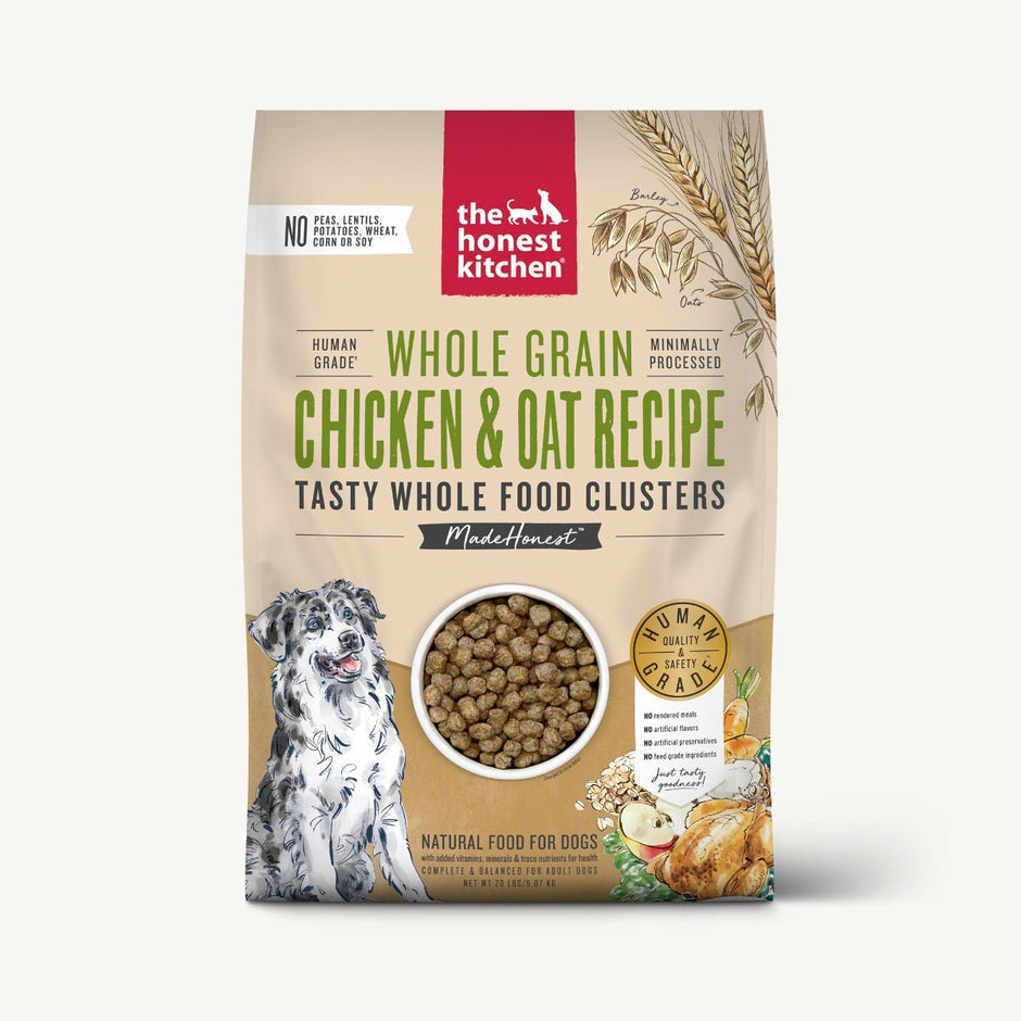 The Honest Kitchen Food Clusters Whole Grain Chicken & Oat Recipe Dog Food, 5-lb bag